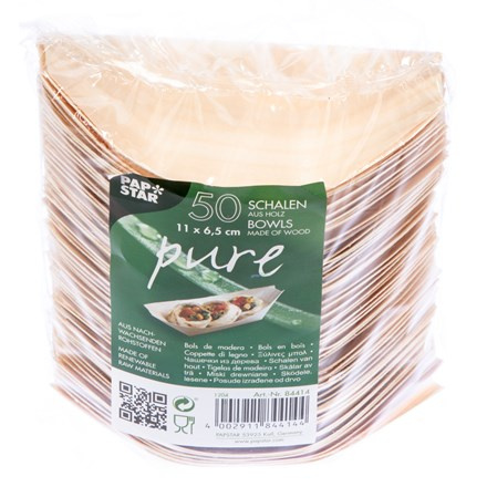 FINGERFOOD Miska loďka 11 x 6,5 cm dřevěná 50 ks