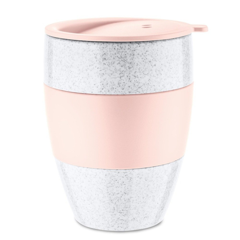 Koziol Thermohrnek z celulózy v růžové barvě, AROMA TO GO 2,0, 12x9,2 cm, 400 ml 3589669 růžová