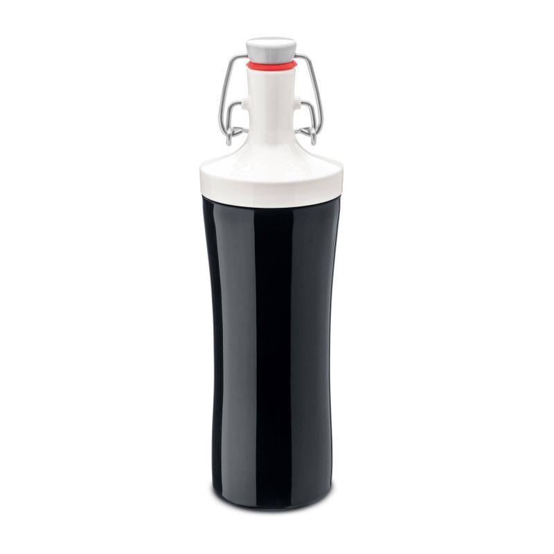 Opakovaně použitelná láhev na vodu 425 ml PLOPP TO GO, černá, KOZIOL