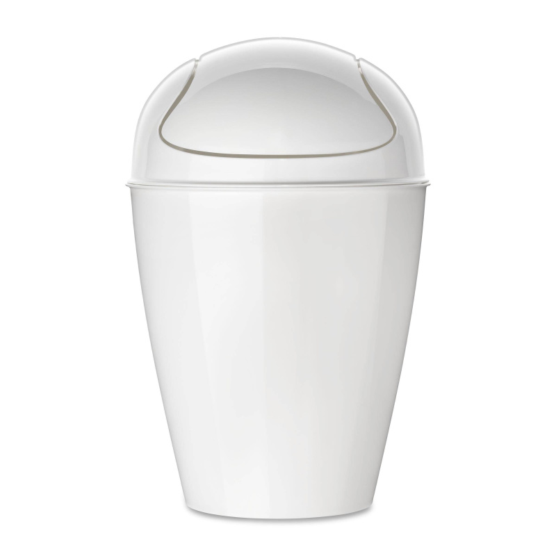 Odpadkový koš DEL M, 12 l, bílý, KOZIOL, bílý bílá