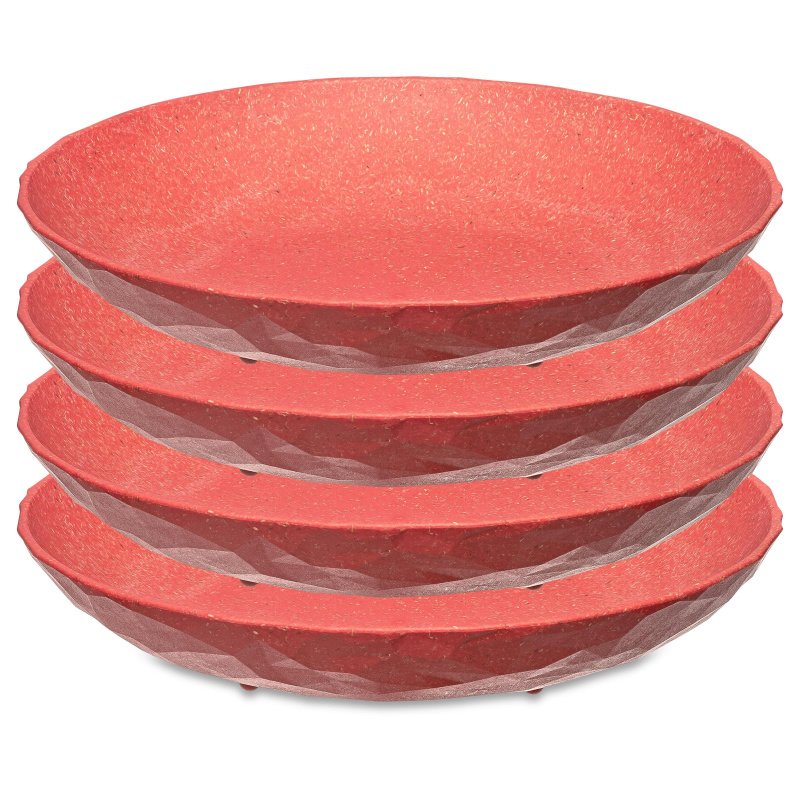 Obědový hluboký talíř, CLUB, Ø 22 cm, 4 kusy, KOZIOL, červený červený