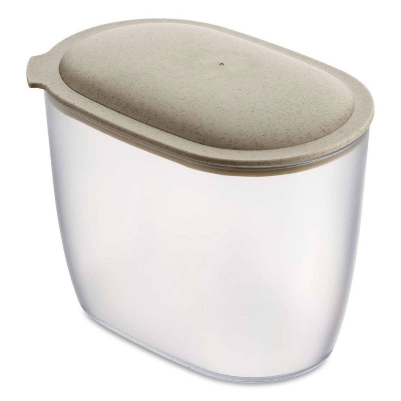 Dóza na potraviny s béžovým víkem OVAL, 1,4 L, KOZIOL béžová