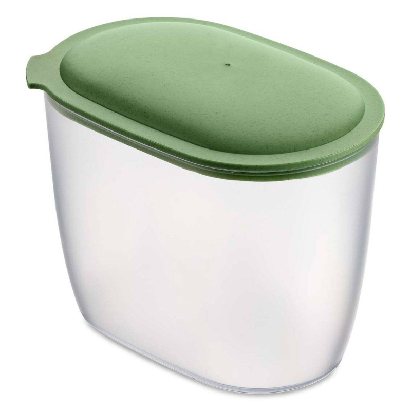 Dóza na potraviny s zeleným víkem OVAL, 1,4 L, KOZIOL zelený