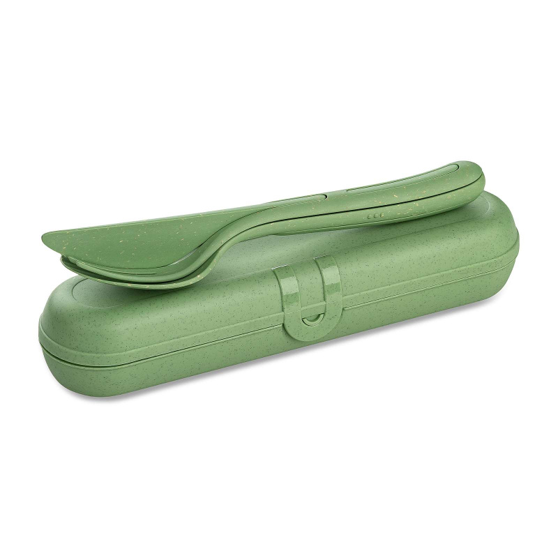 Sada příborů KLIKK READY, KOZIOL, zelená zelená