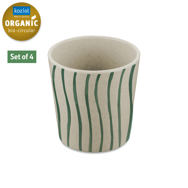 Sada 4 hrnků Koziol MONSTERA STRIPES