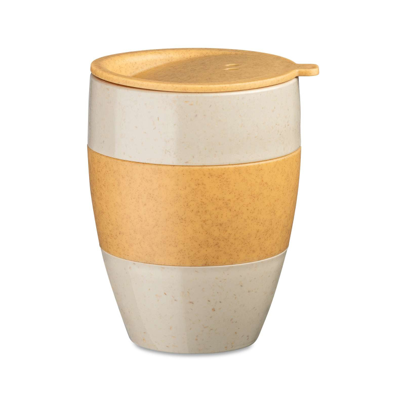 Termohrnek na kávu AROMA TO GO, 400 ml, KOZIOL, žlutý žlutá