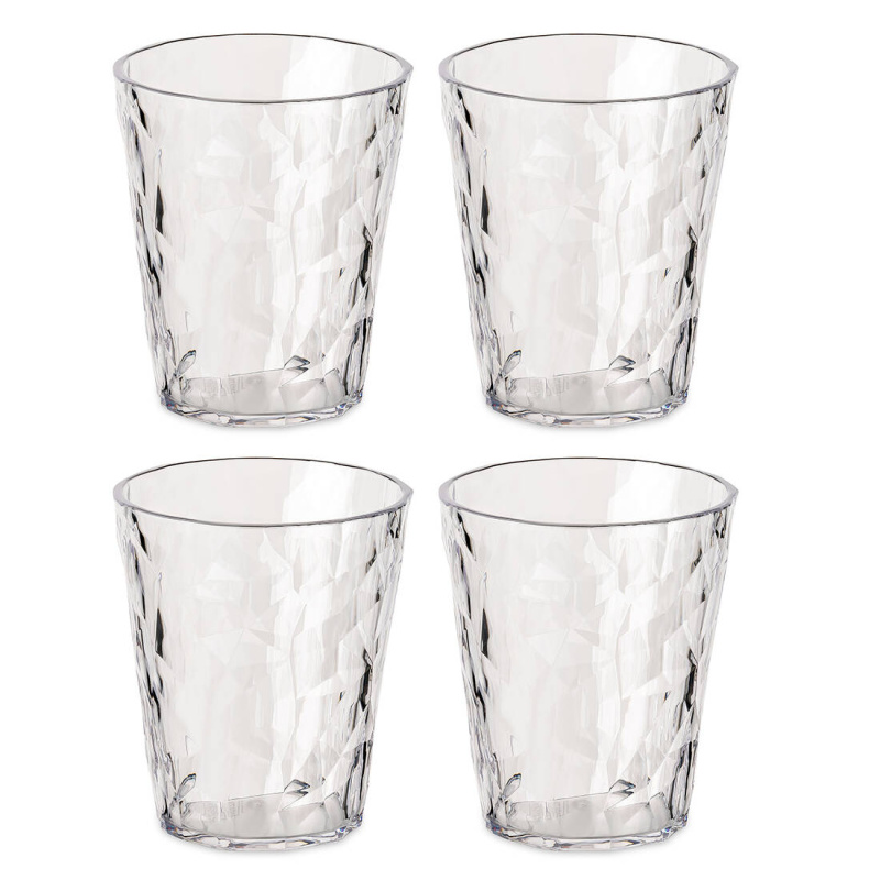 Sada zahradních sklenic CLUB NO,1 superglas, 250 ml, 4 ks, KOZIOL transparentní