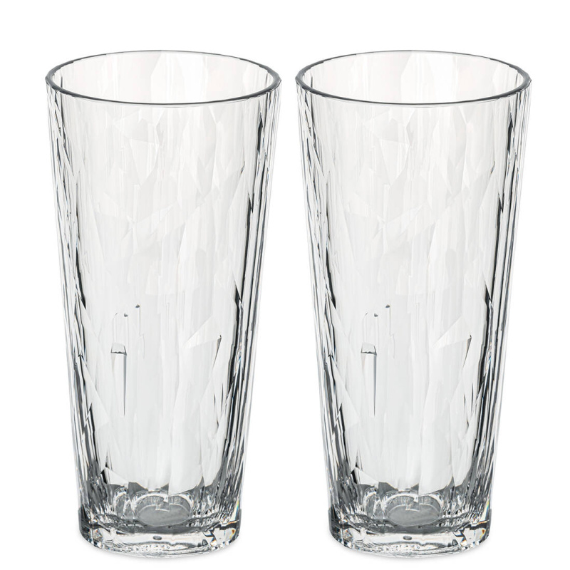 Sklenice CLUB NO, 19 superglas, 250 ml, 2 ks, KOZIOL transparentní