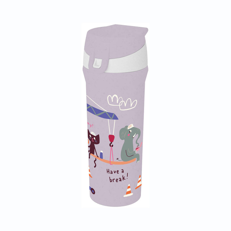 Koziol Láhev na vodu DREAMS, 500 ml, 20,5 x 8,5 cm, šedá šedá