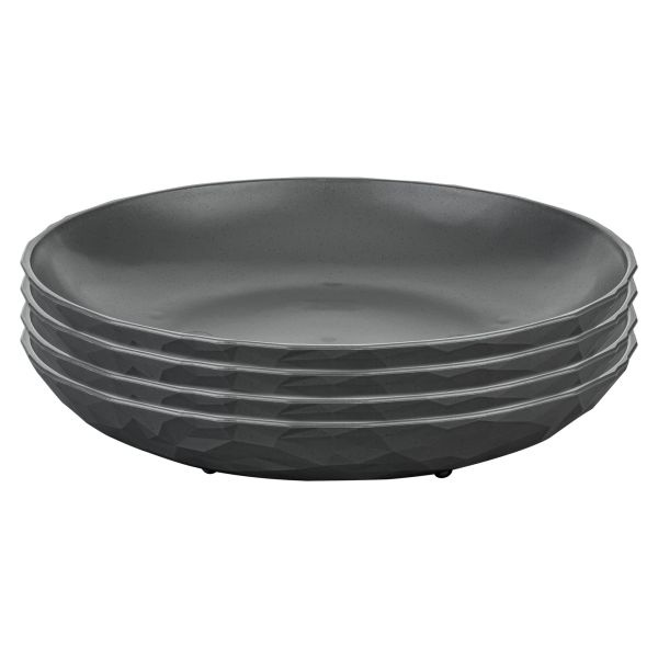Sada 4 hlubokých talířů Koziol Club - různá barevná provedení Barva: Antracitová