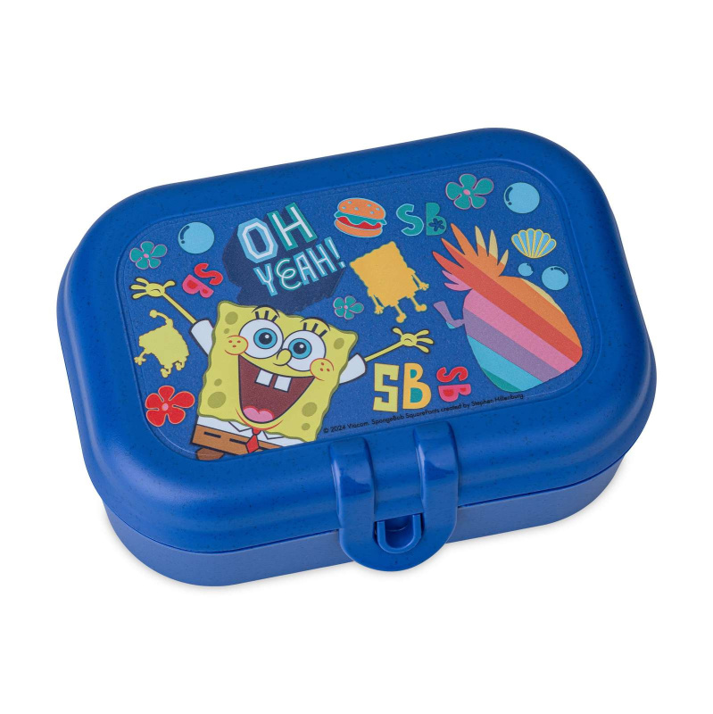 Svačinový box se 2 nádobami Pascal Ready Mini Spongebob v kalhotách, KOZIOL modrý