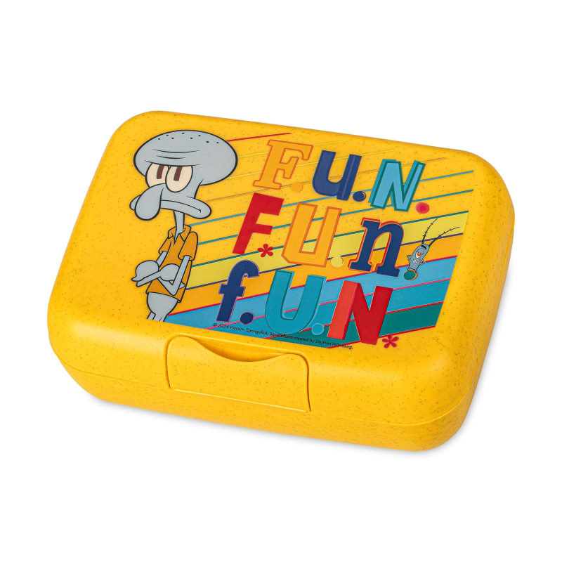 Svačinový box s malou nádobou Candy L SpongeBob Sépiák, KOZIOL žlutý