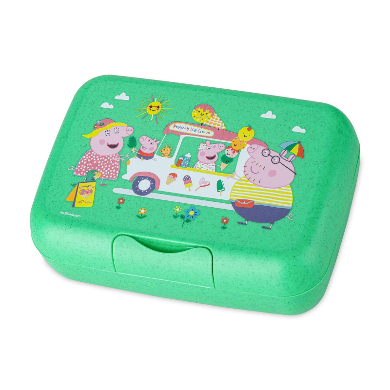 Svačinový box s malou nádobou Candy L Prasátko Peppa Pop, KOZIOL zelený