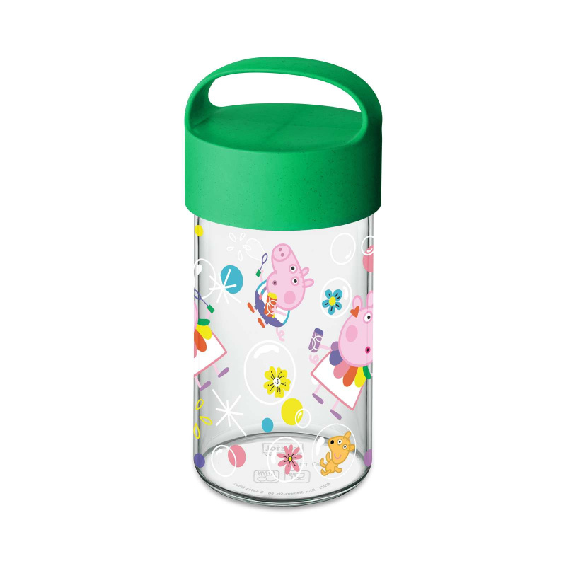 Box/láhev Buddy Snack Prasátko Peppa Pop, 500 ml, KOZIOL zelený