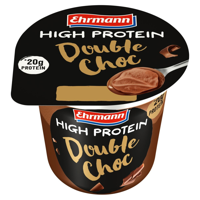 Ehrmann High Protein puding s topingem double choc