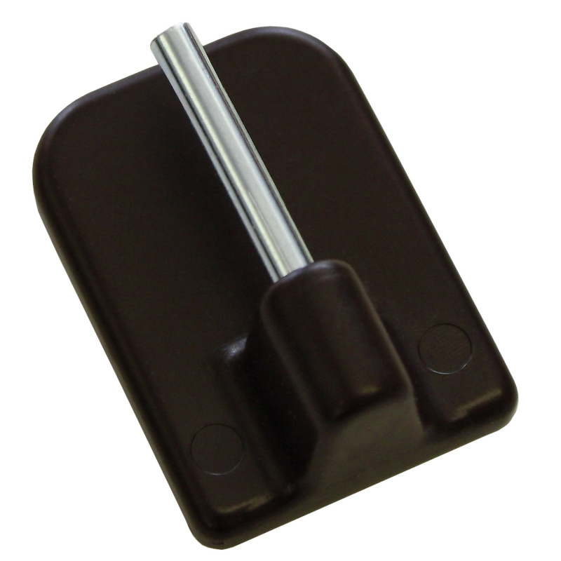 Gardinia Nalepovací háček pro vitrážní tyč, hnědý, 4 ks, v. 11 mm