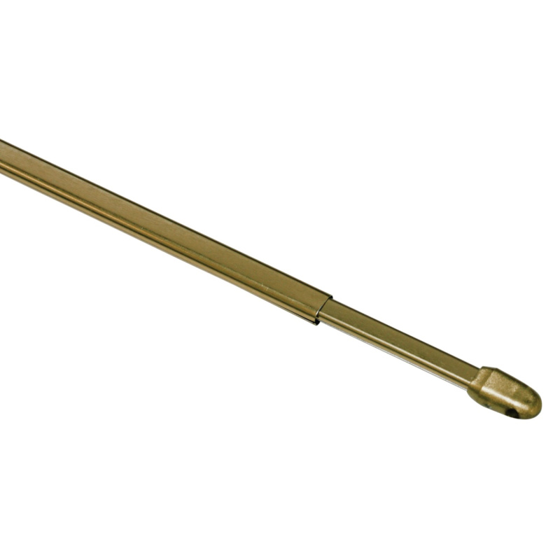 Gardinia Vitrážní tyčka plochá, zaoblená, mosaz, pr. 11 mm, 100 - 160 cm