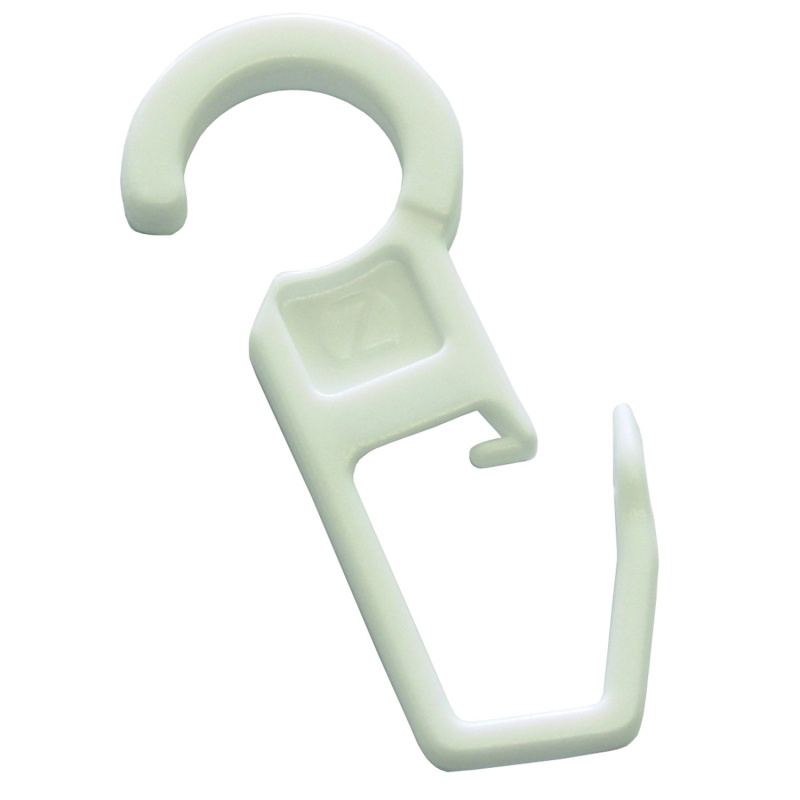 Gardinia Háček, plast, bílý, 10 ks