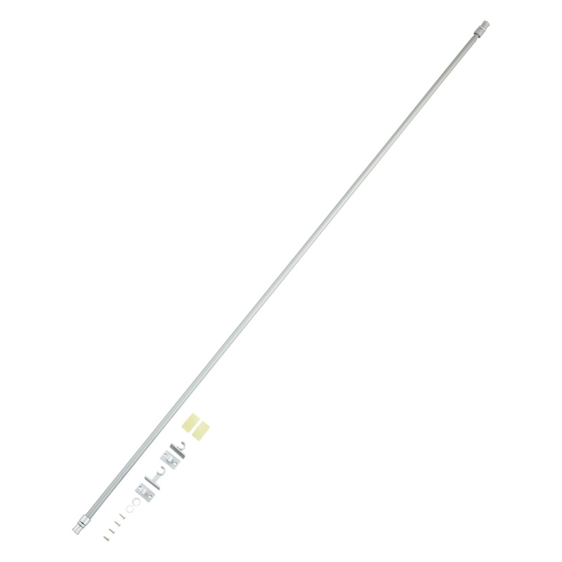 Gardinia Kavárenská tyčka California, stříbrná matná, pr. 12 mm, 135 - 225 cm