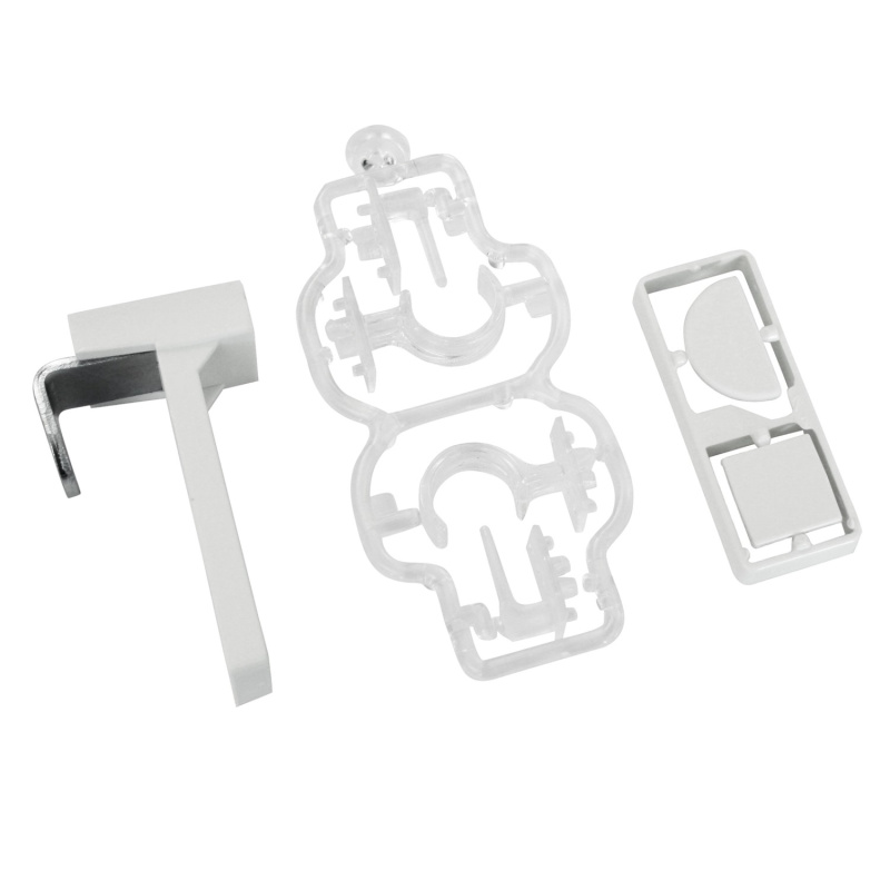 Upínací držáky pro vitrážní a kavárenské tyče, bílé
