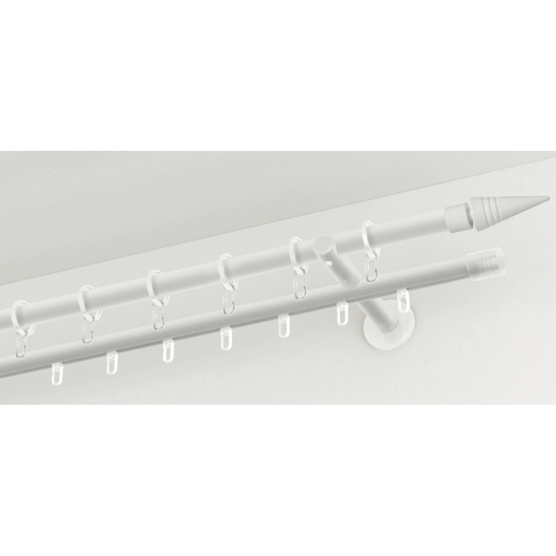 Gardinia Kroužky Chicago s kluznou vložkou bílé