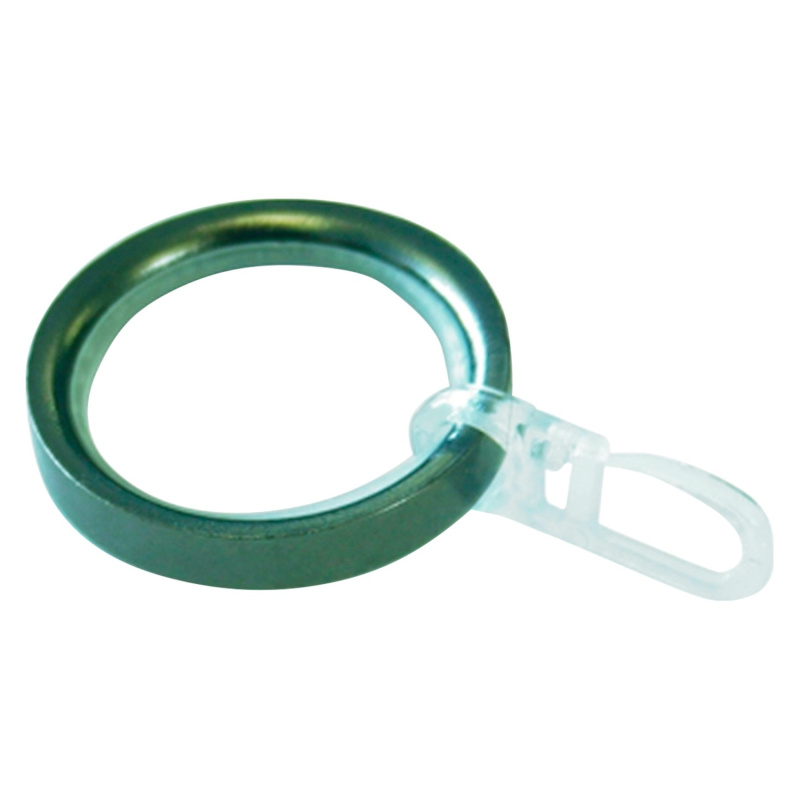 Gardinia Kroužky Memphis s kluznou vložkou ve vzhledu nerezové oceli, 10 ks