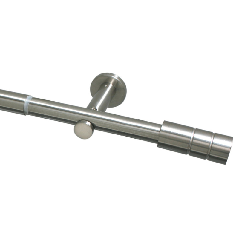 Gardinia Záclonová tyč Zylinder vzhled nerezové oceli 100 - 190 cm