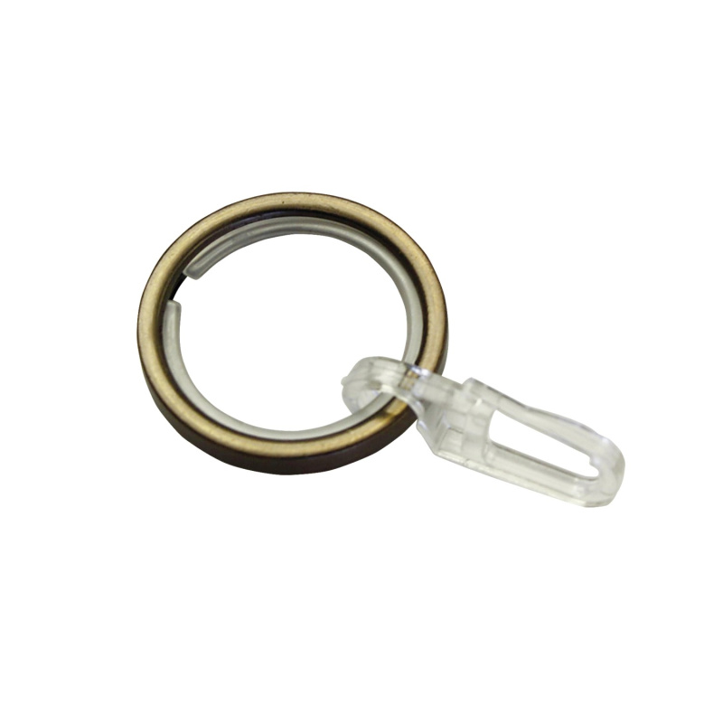 Gardinia Kroužky Chicago s kluznou vložkou bronz, 10 ks