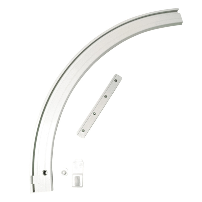 Gardinia Levý oblouk pro jednodrážkovou záclonovou kolejničku, bílý