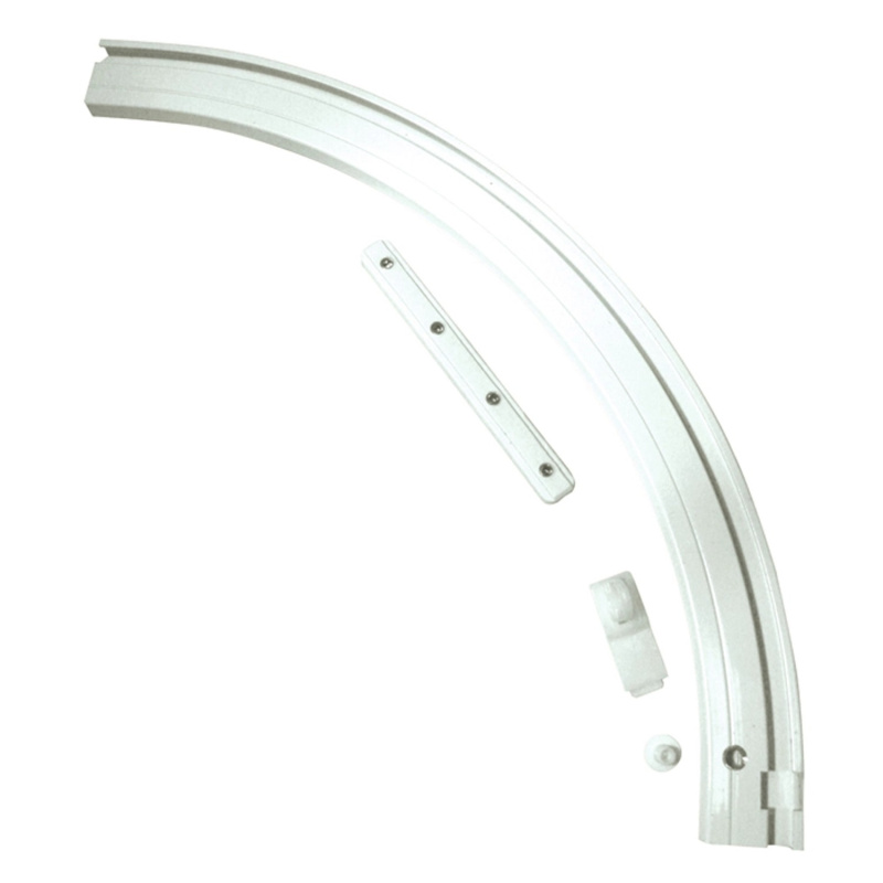 Gardinia Pravý oblouk pro jednodrážkovou záclonovou kolejničku, bílý