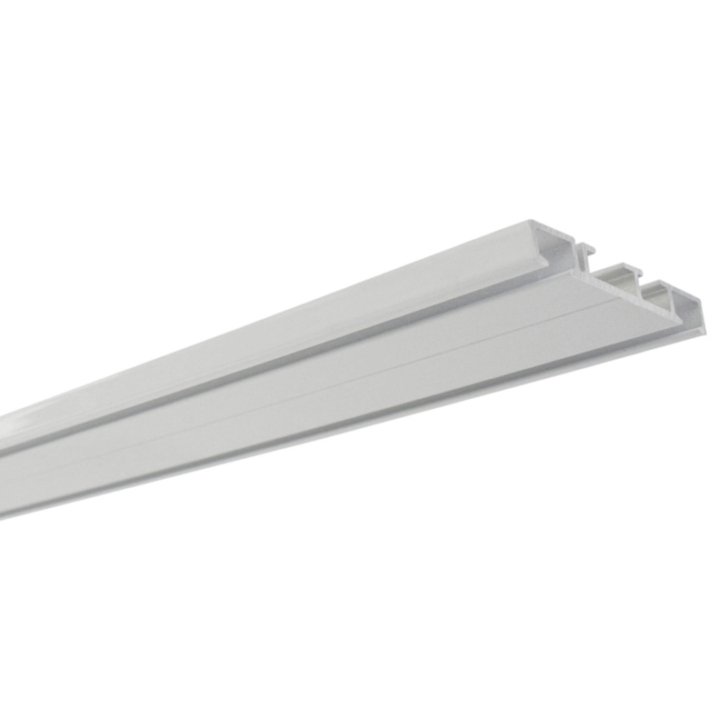 Gardinia Hliníková záclonová kolejnička, dvoudrážková, bílá, 150 cm