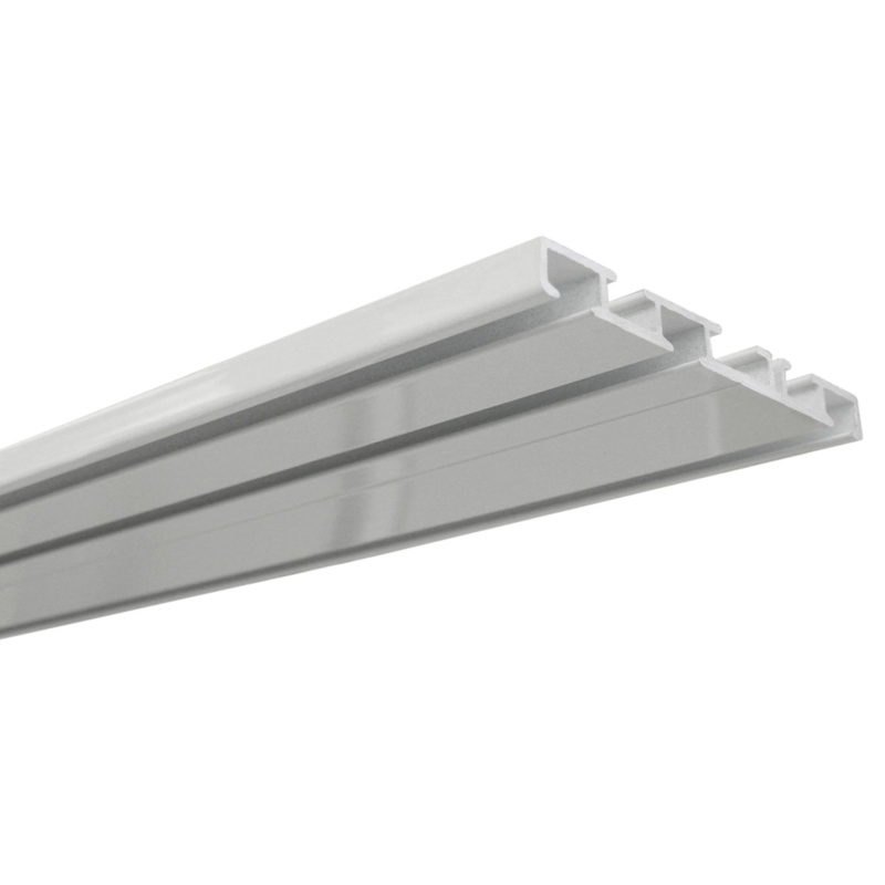 Gardinia Hliníková záclonová kolejnička, třídrážková, bílá, 150 cm