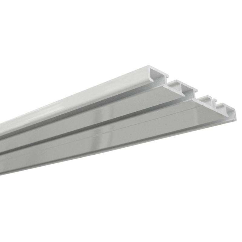 Gardinia Hliníková záclonová kolejnička, třídrážková, bílá, 200 cm