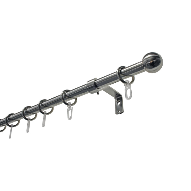 Gardinia Kompletní stylová souprava koule 16 mm vzhled nerezové oceli 120 cm