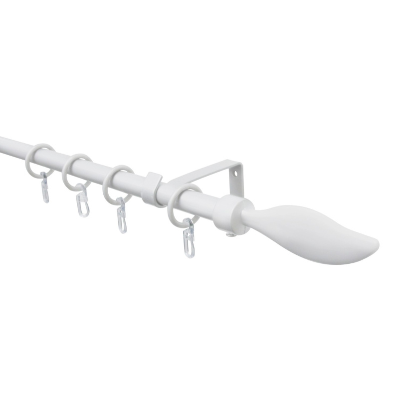 Gardinia Záclonová tyč kompletní souprava Flame výsuvná pr. 16 mm Flame bílá