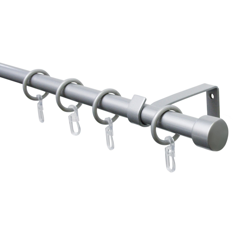 Gardinia Záclonová souprava Cap pro 1 tyč pr. 16/13 mm stříbrná 134 cm x 5,5 cm