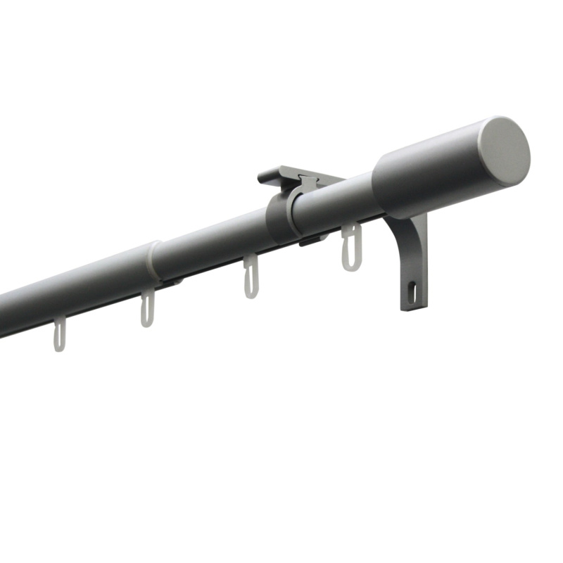 Gardinia Záclonová souprava Paros stříbrná 1 tyč s pojezdem pr.19/22mm 120-190cm