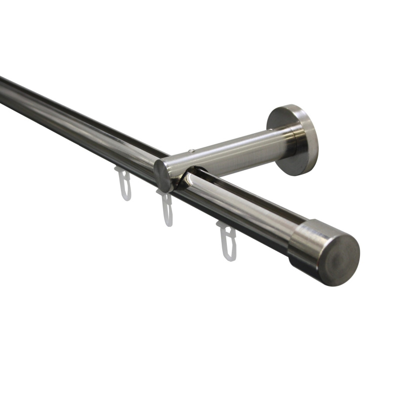 Gardinia Záclonová souprava Isa nerezová 1 tyč s pojezdem pr. 20 mm, 180 cm