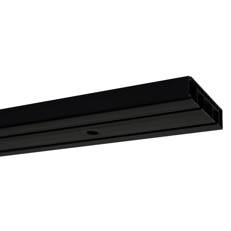 Gardinia Záclonová kolejnička dvoudrážková GK2 KOMPLET černá 150 cm