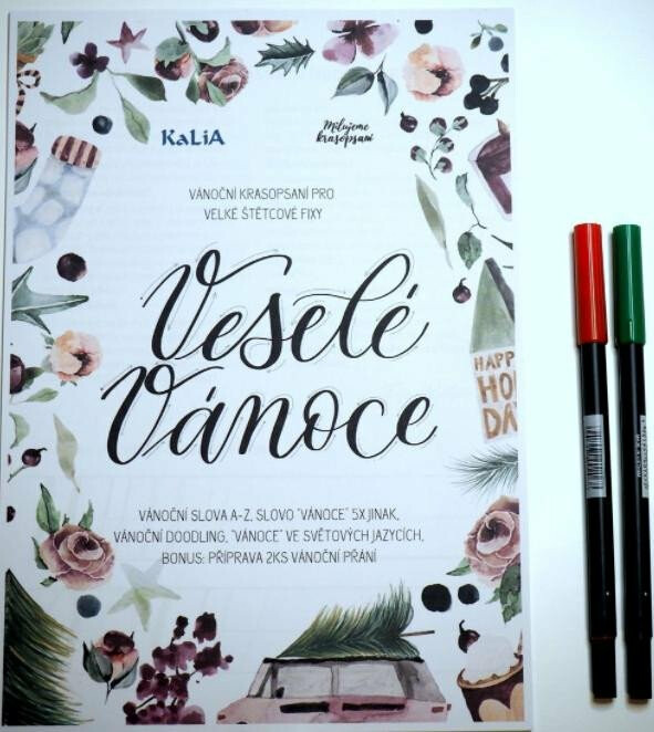 Tombow Vánoční sada krasopísanka + 2 ABT fixy KALIA paper, s.r.o.