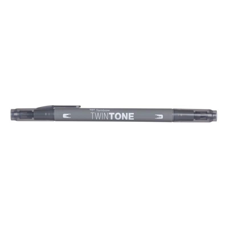 Tombow Oboustranný fix Tombow TwinTone - VYBERTE ODSTÍN - Oboustranný fix Tombow TwinTone - šedý