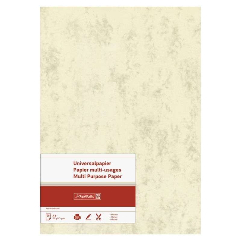 Papír A4 (35ks) mramor béžový vhodný do tiskárny 120g/m2