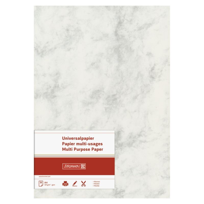 Papír A4 (35ks) mramor šedý vhodný do tiskárny 120g/m2
