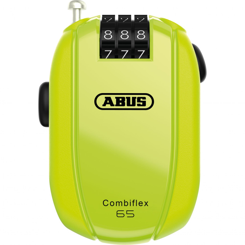 Abus Combiflex™ StopOver 65, lankový zámek, neonová žlutá
