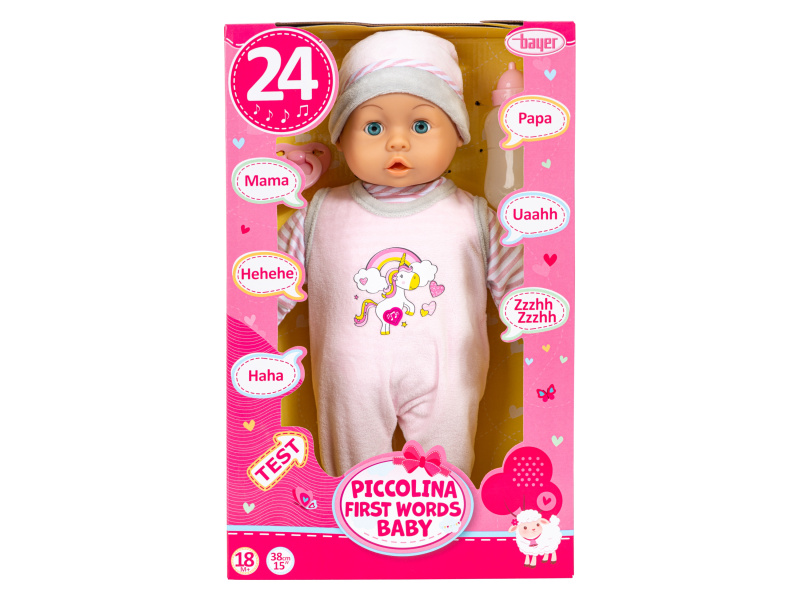 Bayer Design Panenka Piccolina First Words Baby (jednorožec)