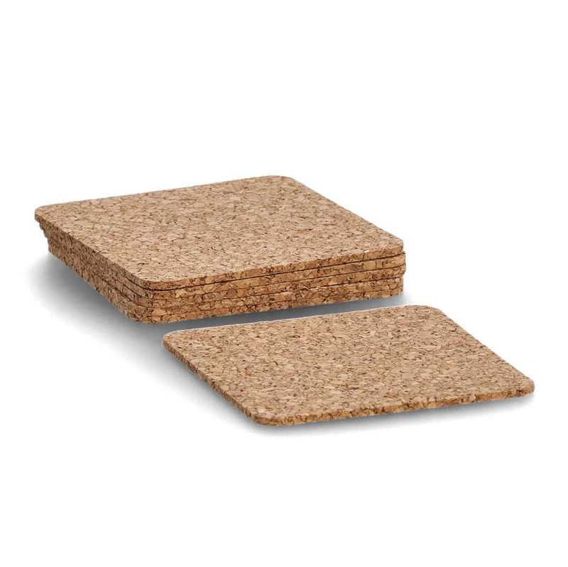 Zeller Korkové tácky, 6 ks, 9,5 cm hnědá