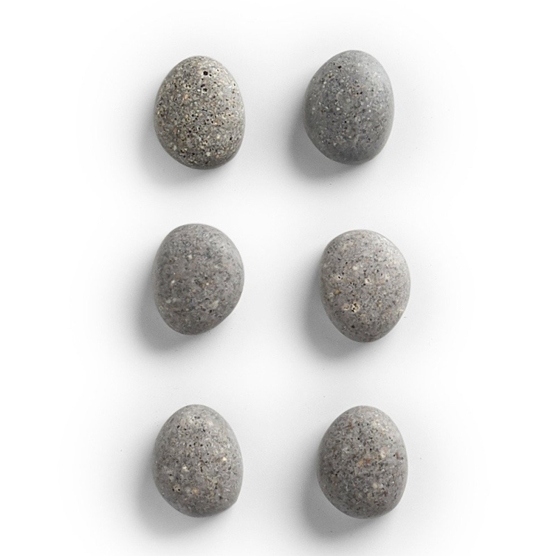 Magnety pro poznámky STONE, polyresin, 6 ks, ZELLER šedá