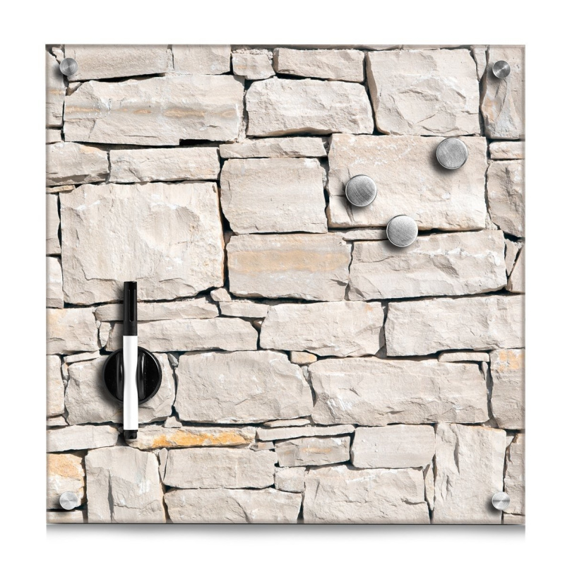 Memo Glass Board STONE, Zeller, pro poznámky a magnety béžový