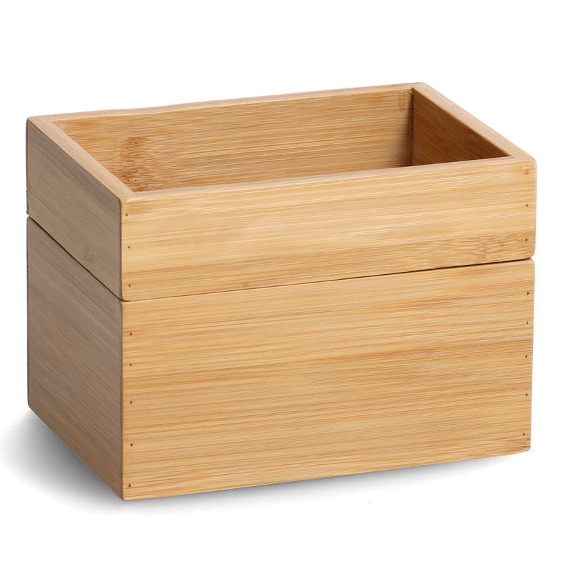 Organizér na kosmetiku, bambusový, 2 ks, 17 x 12 x 12 cm, ZELLER hnědý