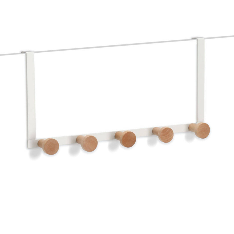 Zeller Kovové věšáky na dveře, 25 háčků, bílé bílá